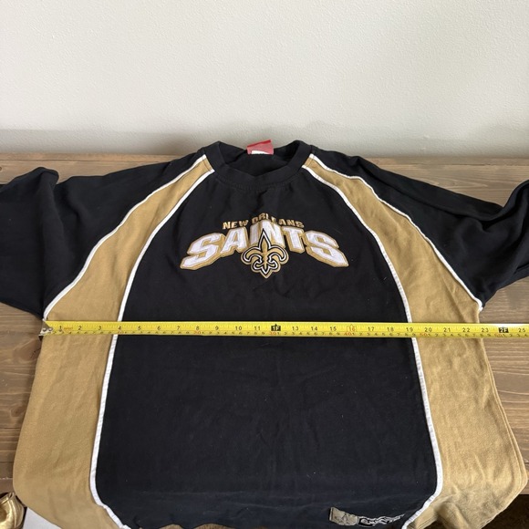 NFL Men's Large New Orleans Saints Long Sleeve Heavy Weight Shirt Pullover - Picture 6 of 7